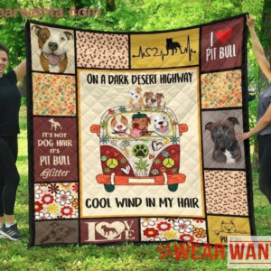 Pitbull Pitbull Hippie Car Quilt Blanket Dhc04011896Dd , 50 x 60 Inch, Quilt Bed Set