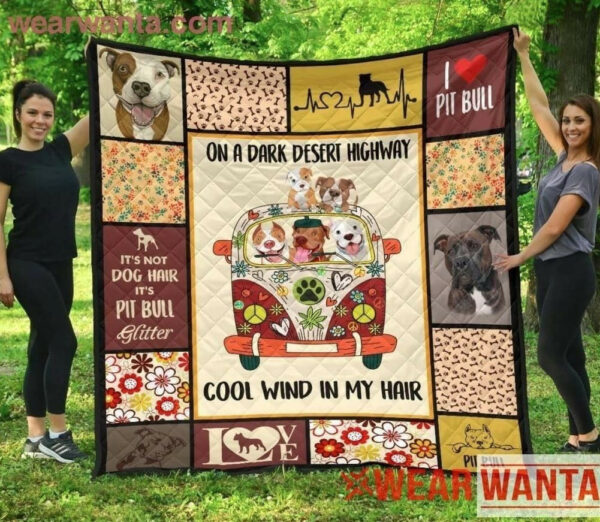 Pitbull Pitbull Hippie Car Quilt Blanket Dhc04011896Dd , 50 X 60 Inch, Quilt Bed Set