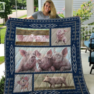 Pig Quilt Blanket DHC2911125VT , 50 x 60 Inch, Quilt Bed Set