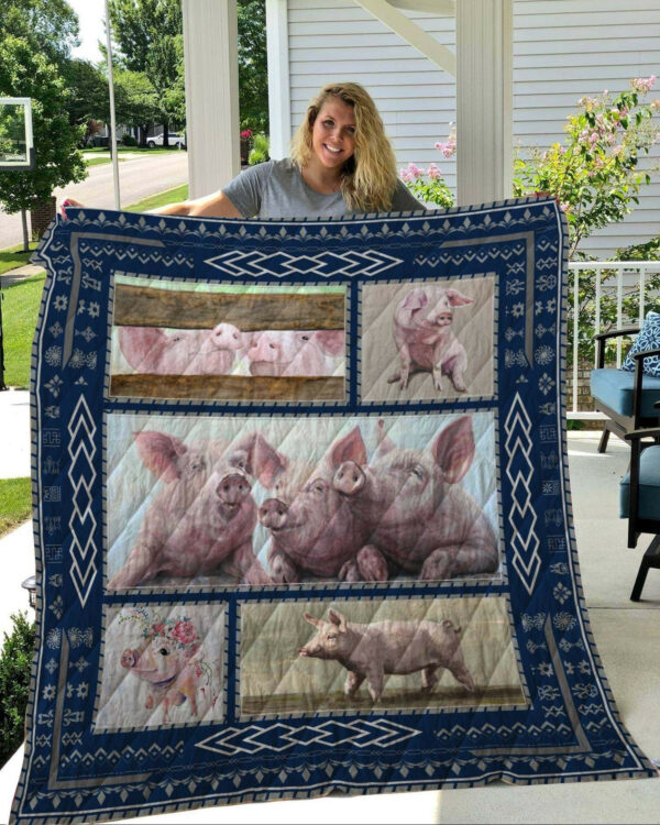 Pig Quilt Blanket Dhc2911125Vt , 50 X 60 Inch, Quilt Bed Set