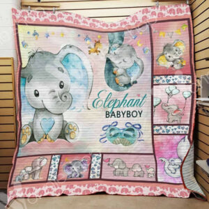 Elephant Quilt Blanket DHC01021347TD , 50 x 60 Inch, Quilt Bed Set