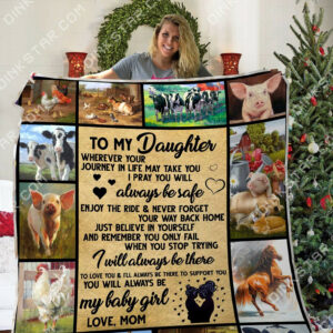 Daughter Quilt Blanket DHC1301475VT , 50 x 60 Inch, Quilt Bed Set