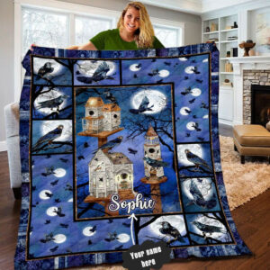 Raven Personalized Quilt Blanket LML170633DT , 50 x 60 Inch, Quilt Bed Set
