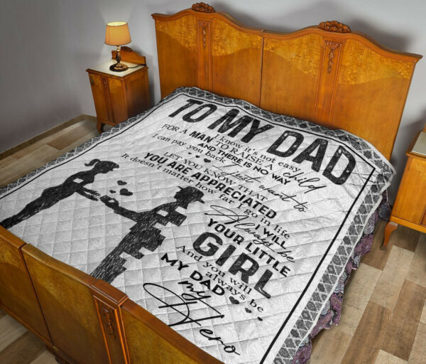 Daughter To Dad Quilt Blanket Dhc02011769Dd , 50 X 60 Inch, Quilt Bed Set