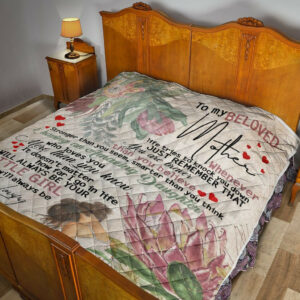 Daughter To Mom Quilt Blanket DHC02011121DD , 50 x 60 Inch, Quilt Bed Set