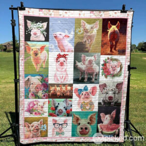 Pig Love Like Pig Quilt Blanket DHC3112818TD , 50 x 60 Inch, Quilt Bed Set