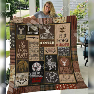 Deer Hunting 5 GS-CL-QD0611 Quilt Blanket , 50 x 60 Inch, Quilt Bed Set