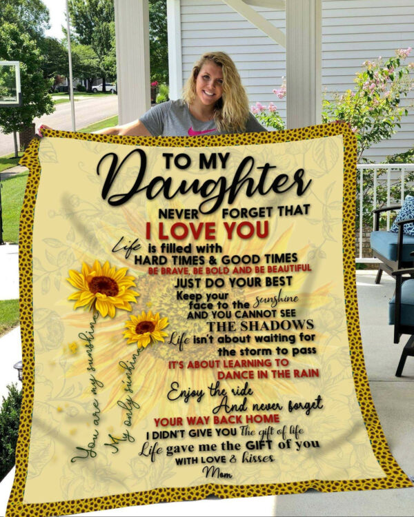 To My Daughter Quilt Blanket Dhc291153Vt , Quilt Bed Set Size Single, Twin, Full, Queen, King, Super King