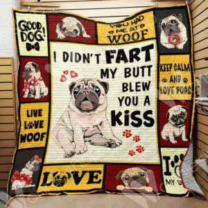Pug Dog Quilt Blanket DHC0602552TD , 50 x 60 Inch, Quilt Bed Set
