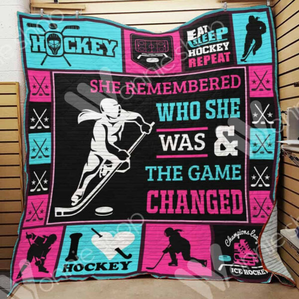 Ice Hockey Girl Quilt Blanket Dhc01021001Td , 50 X 60 Inch, Quilt Bed Set