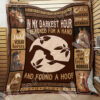 Doberman Hippie Van Cool Wind In Hair Quilt Blanket Great Customized Blanket, 50 X 60 Inch, Quilt Bed Set