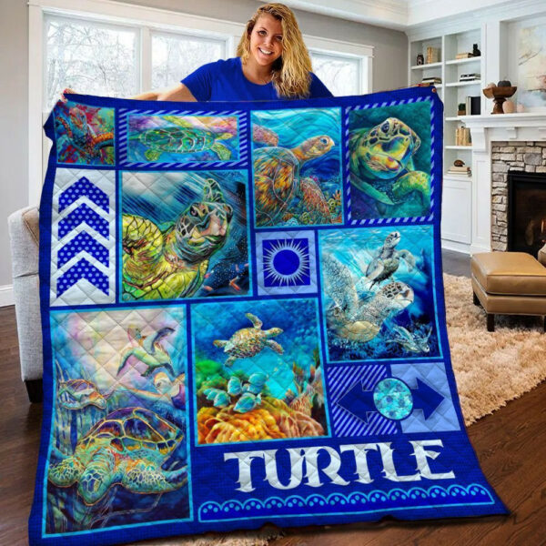 Turtle Quilt Blanket Bbb200231Sm , 50 X 60 Inch, Quilt Bed Set