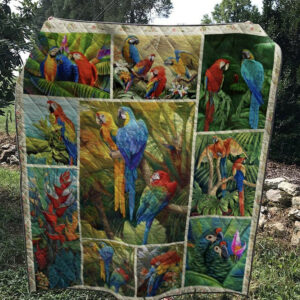 Parrot Quilt Blanket DHC1312589VT , 50 x 60 Inch, Quilt Bed Set