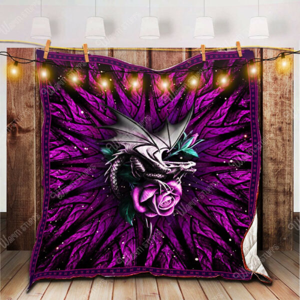 Purple Dragon Quilt Blanket Kp1 Dhc1312573Dd , 50 X 60 Inch, Quilt Bed Set
