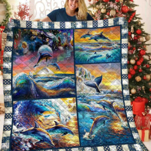 Dolphin Quilt Blanket BBB011134SM , 50 x 60 Inch, Quilt Bed Set