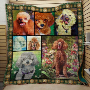 Poodle The Colorful Poodle Quilt Blanket DHC0201201325TD , 50 x 60 Inch, Quilt Bed Set