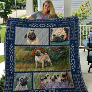 Pug Quilt Blanket DHC2911426VT , Quilt Bed Set Size Single, Twin, Full, Queen, King, Super King