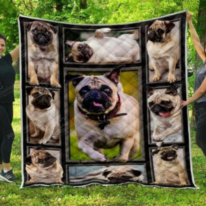 Pug CL05100078MDQ Quilt Blanket , 50 x 60 Inch, Quilt Bed Set