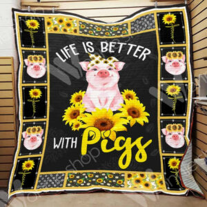 Pig Quilt Blanket DHC0102810TD , 50 x 60 Inch, Quilt Bed Set