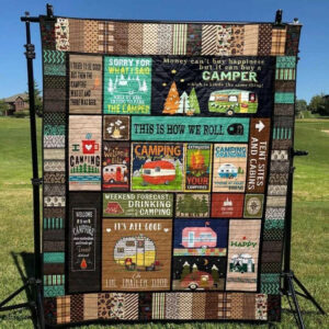 Camping This Is How We Roll GS-CL-DT2906 Quilt Blanket , Quilt Bed Set Size Single, Twin, Full, Queen, King, Super King