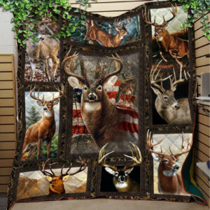 Deer Hunting Like Quilt Blanket DHC1402973TD , 50 x 60 Inch, Quilt Bed Set