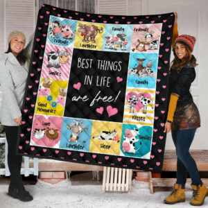 Quilt Blanket For Cow Lovers 20 DHC02012026TD , 50 x 60 Inch, Quilt Bed Set