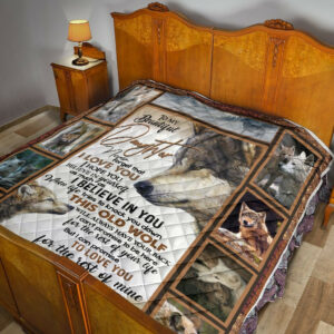 Dad To Daughter Quilt Blanket DHC02011459DD , 50 x 60 Inch, Quilt Bed Set