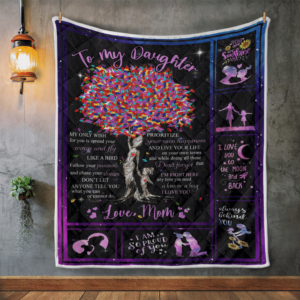 Daughter Blanket, To My Daughter, You Are My Sunshine, I Am So Proud Of You Quilt Blanket, 50 x 60 inch, Sherpa Blanket