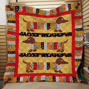 Dachshund Quilt Blanket DHC3112253VT , 50 x 60 Inch, Quilt Bed Set