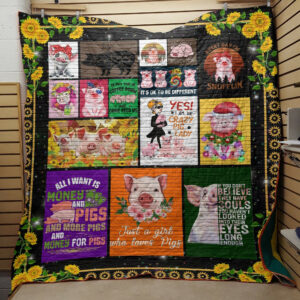 Pig Quilt Blanket DHC13123899VT , 50 x 60 Inch, Quilt Bed Set