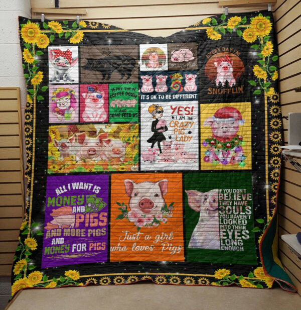 Pig Quilt Blanket Dhc13123899Vt , 50 X 60 Inch, Quilt Bed Set
