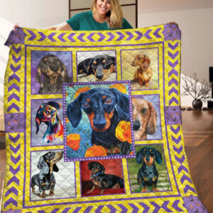 Dachshund Quilt Blanket C9B030316NA , 50 x 60 Inch, Quilt Bed Set