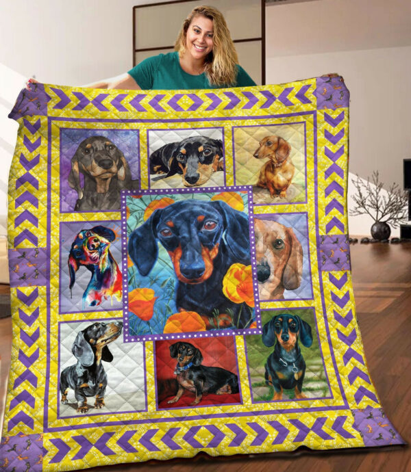 Dachshund Quilt Blanket C9B030316Na , 50 X 60 Inch, Quilt Bed Set
