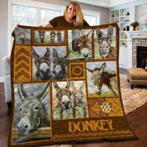 Donkey Quilt Blanket BBB240219SM , 50 x 60 Inch, Quilt Bed Set