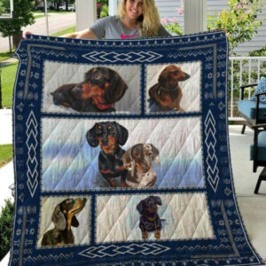 Dachshund Drunk In Love Quilt Blanket DHC0201201345TD , 50 x 60 Inch, Quilt Bed Set