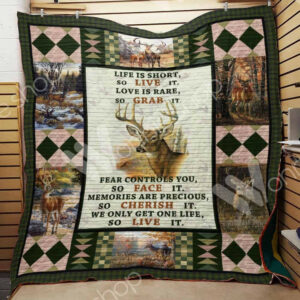 Deer Hunting Quilt Blanket DHC1102641TD , 50 x 60 Inch, Quilt Bed Set