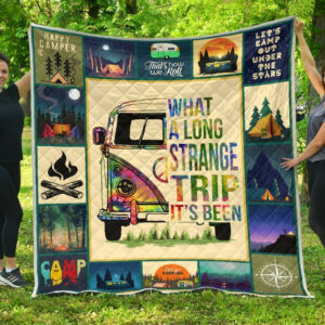 Quilt Blanket Camping What A Long Strange Trip Dhc09121211Dd , 50 x 60 Inch, Quilt Bed Set