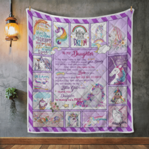 Daughter Blanket, To My Daughter, In My Eyes There Is No One That Can Equal Your Beauty Quilt Blanket, 50 x 60 inch, Sherpa Blanket