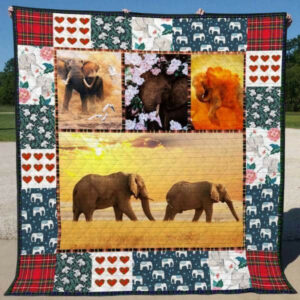 Elephant Dark Inside Quilt Blanket DHC3112391TD , 50 x 60 Inch, Quilt Bed Set