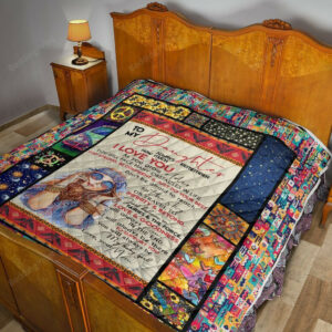 Personalized Hippie Stay Strong Be Confident To My Daughter From Mom Quilt Blanket Great Customized Blanket, 50 x 60 Inch, Quilt Bed Set