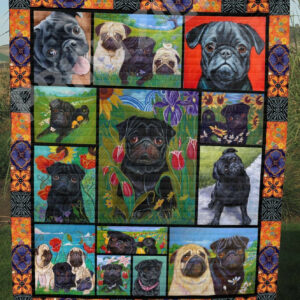 Pug Quilt Blanket DHC13121625VT , 50 x 60 Inch, Quilt Bed Set