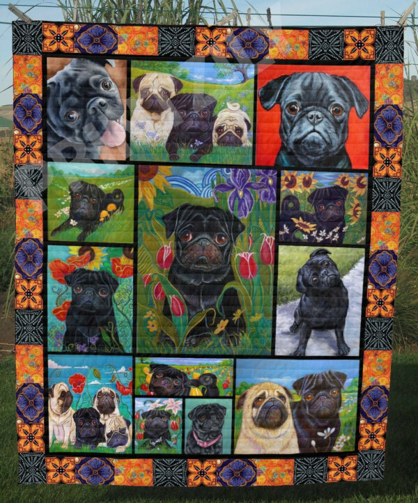 Pug Quilt Blanket Dhc13121625Vt , 50 X 60 Inch, Quilt Bed Set