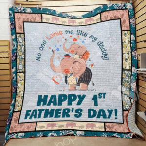 Elephant Dad Quilt Blanket DHC03021426TD , Quilt Bed Set Size Single, Twin, Full, Queen, King, Super King