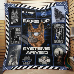 Police K9 Dog Quilt Blanket DHC1102856TD , 50 x 60 Inch, Quilt Bed Set