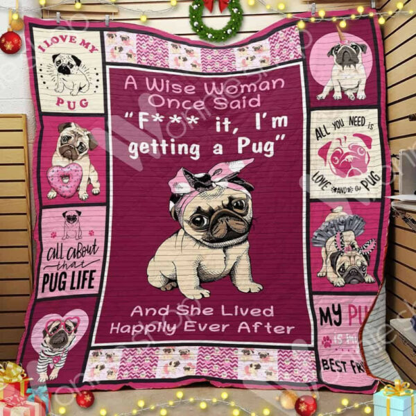 Pug Cl15100298Mdq Quilt Blanket , 50 X 60 Inch, Quilt Bed Set