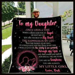 Dad To Daughter Once Upon A Time GS-CL-DT3006 Quilt Blanket , Quilt Bed Set Size Single, Twin, Full, Queen, King, Super King