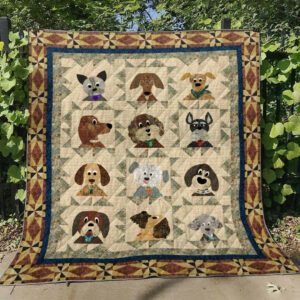 Dog HT80010 Quilt Blanket , Quilt Bed Set Size Single, Twin, Full, Queen, King, Super King