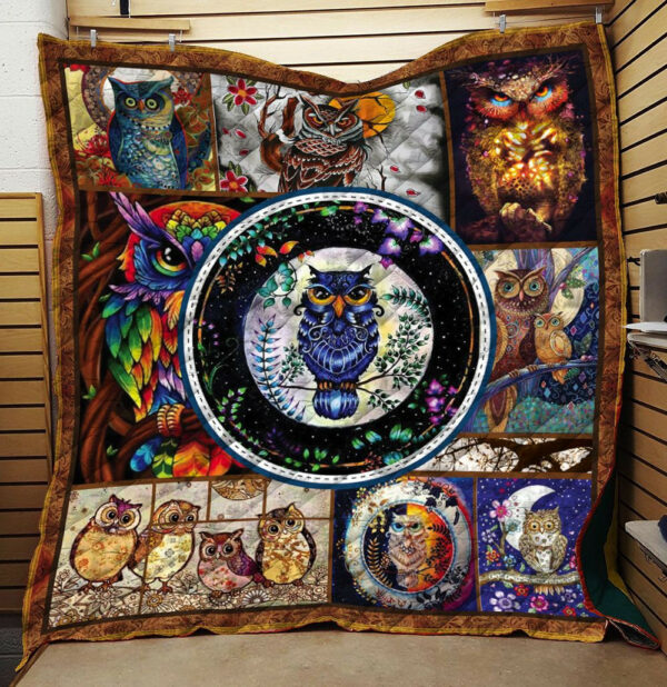 Owl Quilt Blanket C9B250232Nm , 50 X 60 Inch, Quilt Bed Set