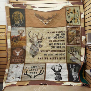 Deer Quilt Blanket DHC1312226VT , 50 x 60 Inch, Quilt Bed Set