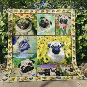 Pug D010776 Quilt Blanket , 50 x 60 Inch, Quilt Bed Set
